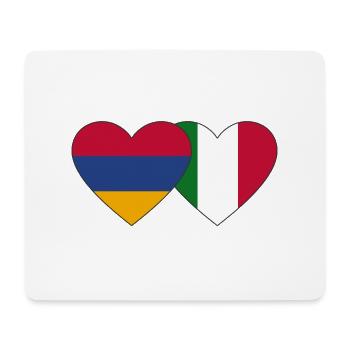 Armenia Italy Flag Heart - Mouse Pad (horizontal) - white - Front