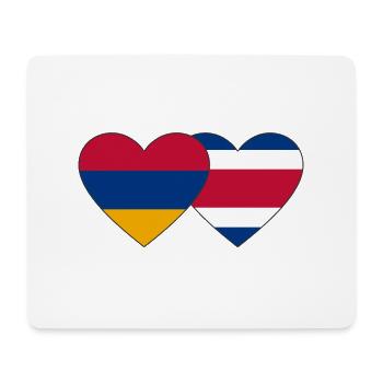 Armenia Costa Rica Flag Heart - Mouse Pad (horizontal) - white - Front