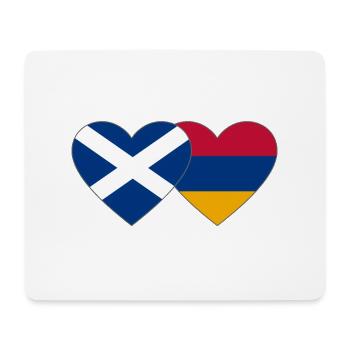 Schottland Armenien Flagge Herz - Mousepad (Querformat) - Weiß - Vorne
