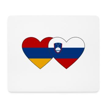 Armenien Slowenien Flagge Herz - Mousepad (Querformat) - Weiß - Vorne