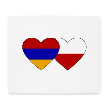 Armenien Polen Flagge Herz - Mousepad (Querformat) - Weiß - Vorne
