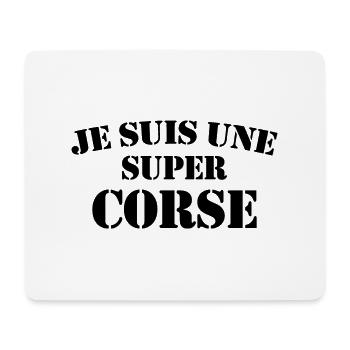 Je Suis Une Super Corse - Tapis de souris (format paysage) - blanc - Devant