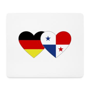 Allemagne Panama Flag Heart - Tapis de souris (format paysage) - blanc - Devant