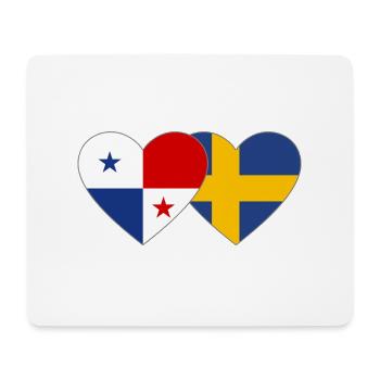 Panama Schweden Flagge Herz - Mousepad (Querformat) - Weiß - Vorne