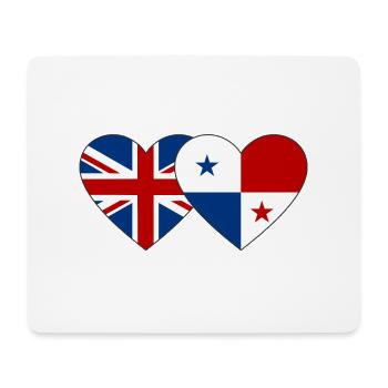 Angleterre Panama Flag Heart - Tapis de souris (format paysage) - blanc - Devant