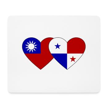 Taïwan Panama Flag Heart - Tapis de souris (format paysage) - blanc - Devant