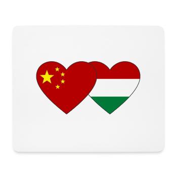 China Hungary Heart Flag - Mouse Pad (horizontal) - white - Front