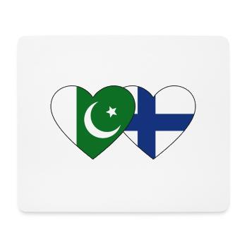 Pakistan Finland Flag Heart - Mouse Pad (horizontal) - white - Front