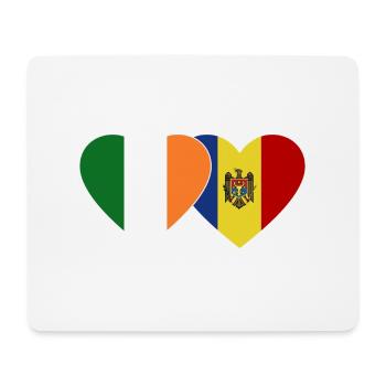 Irland Andorra Flagge Herz - Mousepad (Querformat) - Weiß - Vorne