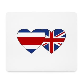 Costa Rica Großbritannien Flagge Herz - Mousepad (Querformat) - Weiß - Vorne