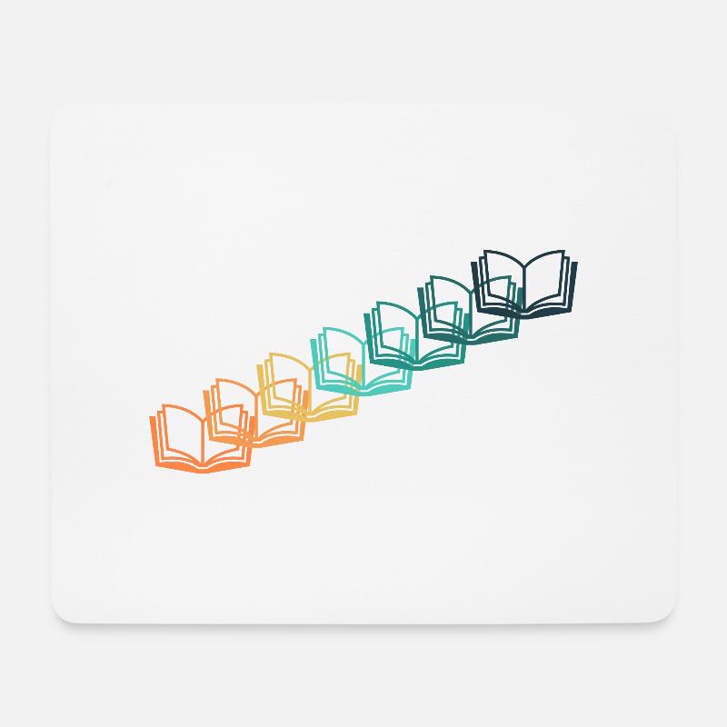 Vintage-Bücher - Mousepad (Querformat) - Weiß