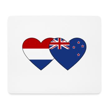 Holland Neuseeland Flagge Herz - Mousepad (Querformat) - Weiß - Vorne
