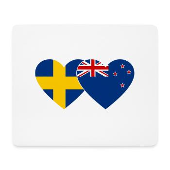 Schweden Neuseeland Flagge Herz - Mousepad (Querformat) - Weiß - Vorne