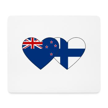 Neuseeland Finnland Flagge Herz - Mousepad (Querformat) - Weiß - Vorne