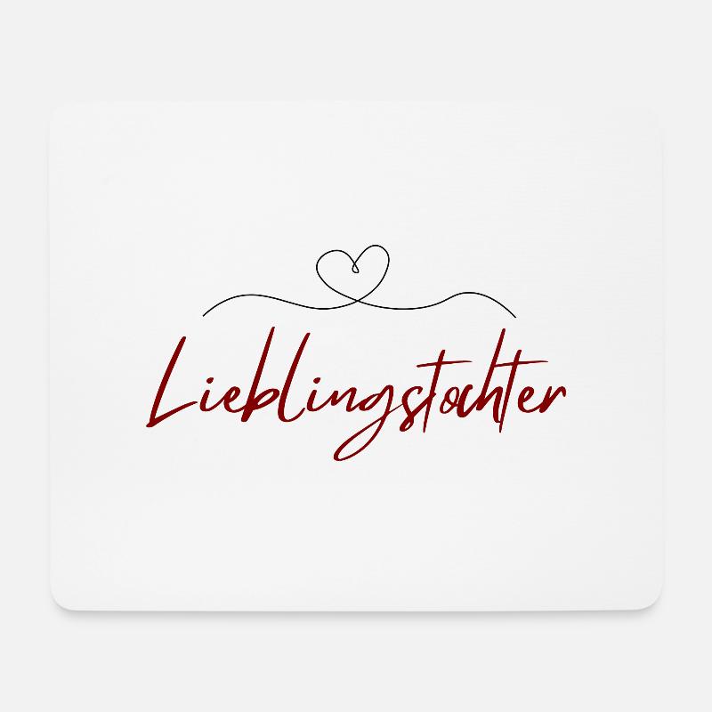 LIEBLINGSTOCHTER - Mousepad (Querformat) - Weiß