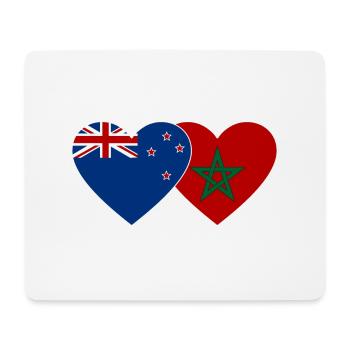 Neuseeland Marokko Flagge Herz - Mousepad (Querformat) - Weiß - Vorne