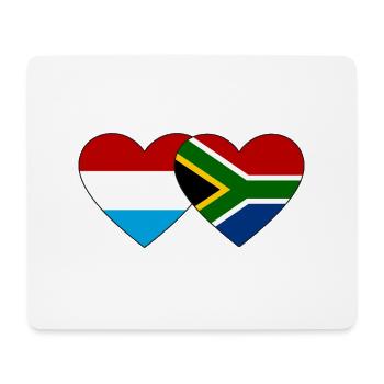 Luxemburg Südafrika Flagge Herz - Mousepad (Querformat) - Weiß - Vorne