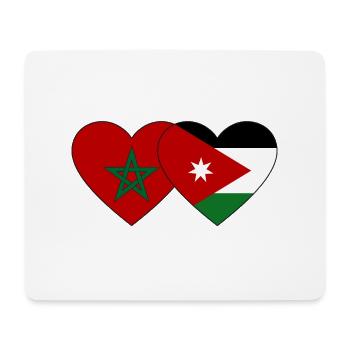 Maroc Jordanie Flag Coeur - Tapis de souris (format paysage) - blanc - Devant