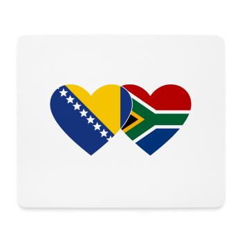 Bosnia South Africa Flag Heart - Mouse Pad (horizontal) - white - Front