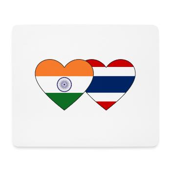 Indien Thailand Flagge Herz - Mousepad (Querformat) - Weiß - Vorne