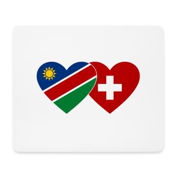 Namibia Schweiz Flagge Herz - Mousepad (Querformat) - Weiß - Vorne
