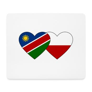 Namibia Polen Flagge Herz - Mousepad (Querformat) - Weiß - Vorne