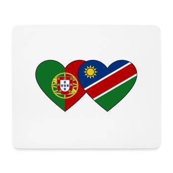 Portugal Namibia Flagge Herz - Mousepad (Querformat) - Weiß - Vorne