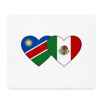 Namibia Mexico Flag Heart - Mouse Pad (horizontal) - white - Front