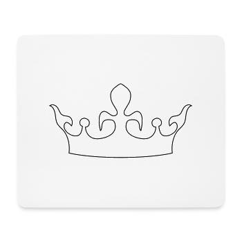 krone 1 - Mousepad (Querformat) - Weiß - Vorne