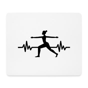 Heartbeat Gymnastics - Meditation Gymnastics Yoga - Mouse Pad (horizontal) - white - Front