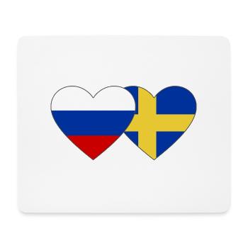 Drapeau de la Suède Russie - Tapis de souris (format paysage) - blanc - Devant