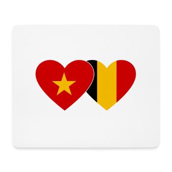 Belgien Vietnam Belgien Flagge Herz - Mousepad (Querformat) - Weiß - Vorne