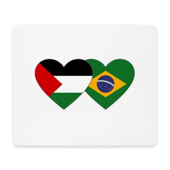Palestine Brésil Drapeau Coeur - Tapis de souris (format paysage) - blanc - Devant