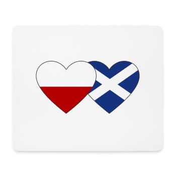 Poland Scotland Flag Heart - Mouse Pad (horizontal) - white - Front