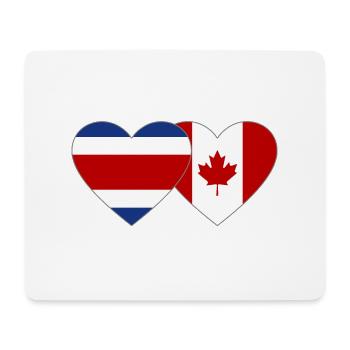 Coeur du drapeau du Costa Rica Canada - Tapis de souris (format paysage) - blanc - Devant