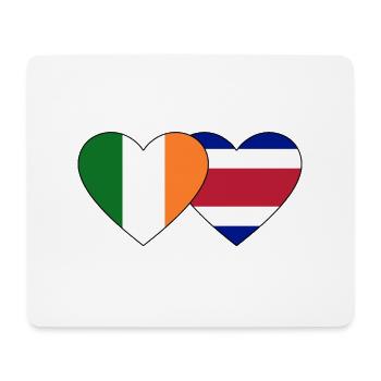 Ireland Costa Rica Flag Heart - Mouse Pad (horizontal) - white - Front