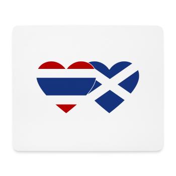 Coeur de drapeau de Thaïlande Ecosse - Tapis de souris (format paysage) - blanc - Devant