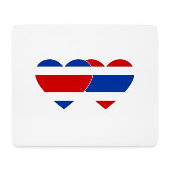 Thailand Costa Rica Flag Heart - Mouse Pad (horizontal) - white - Front