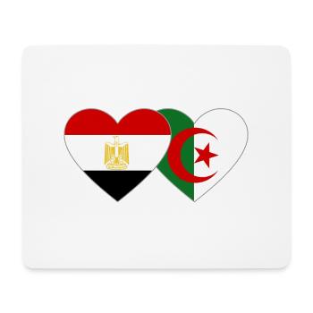 Egypt Algeria Flag Heart - Mouse Pad (horizontal) - white - Front