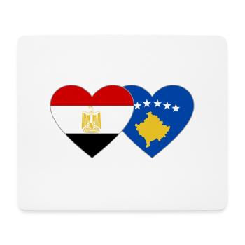Egypte Kosovo Drapeau Coeur - Tapis de souris (format paysage) - blanc - Devant
