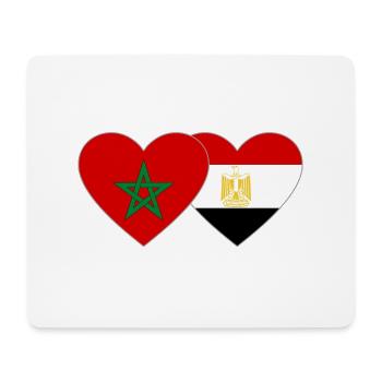 Morocco Egypt Flag Heart - Mouse Pad (horizontal) - white - Front