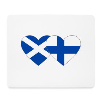 Scotland Finland Flag Heart - Mouse Pad (horizontal) - white - Front
