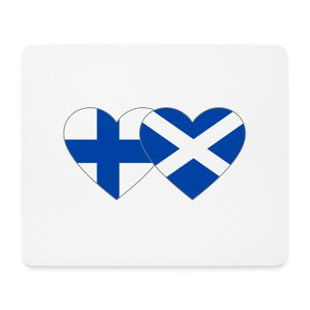 Finland Scotland Flag Heart - Mouse Pad (horizontal) - white - Front