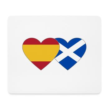 Spain Scotland Flag Heart - Mouse Pad (horizontal) - white - Front