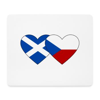 Scotland Czech Republic Flag Heart - Mouse Pad (horizontal) - white - Front