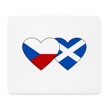 Czech Republic Scotland Flag Heart - Mouse Pad (horizontal) - white - Front