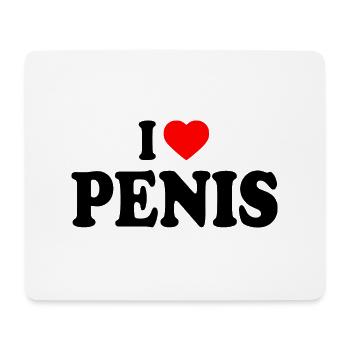 I love penis - Mouse Pad (horizontal) - white - Front