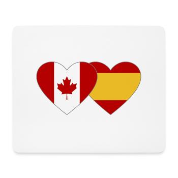 Kanada Spanien Flagge Herz - Mousepad (Querformat) - Weiß - Vorne