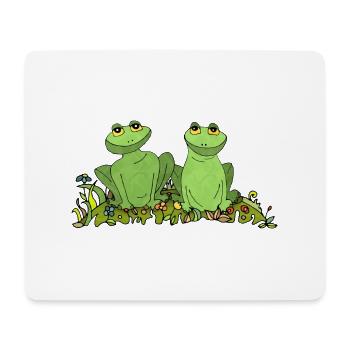 Grenouilles - Tapis de souris (format paysage) - blanc - Devant