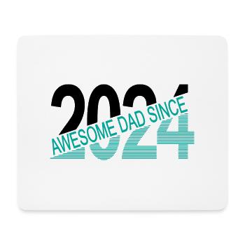 Awesome dad since 2024 - Mouse Pad (horizontal) - white - Front